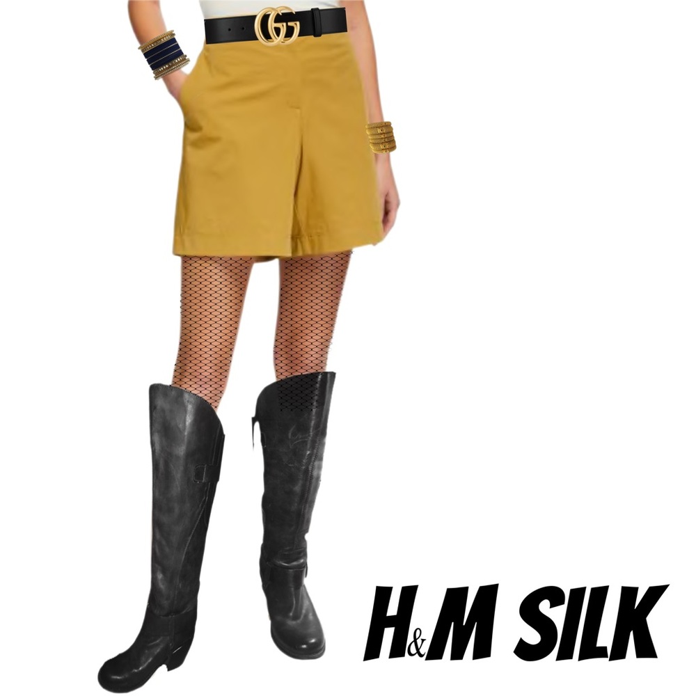 H&M Silk High Waisted Walking Shorts